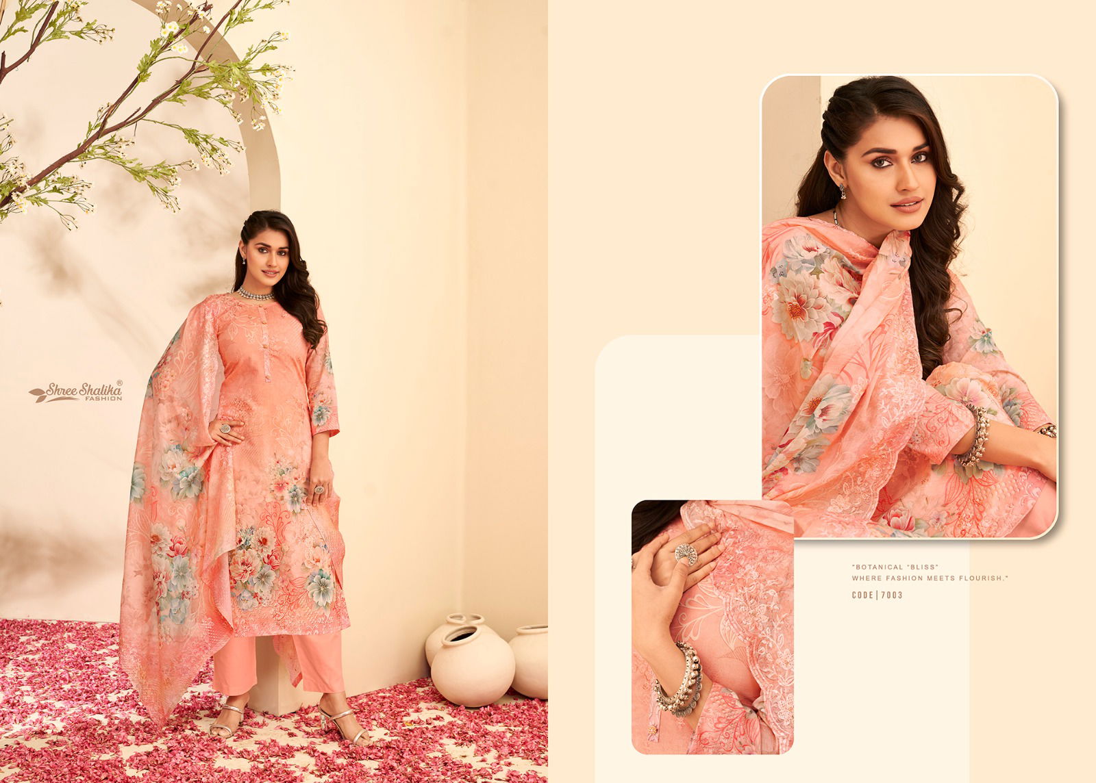 Mannat By Shalika Heavy Embroidery Printed Cotton Dress Material Wholesale Shop In Surat